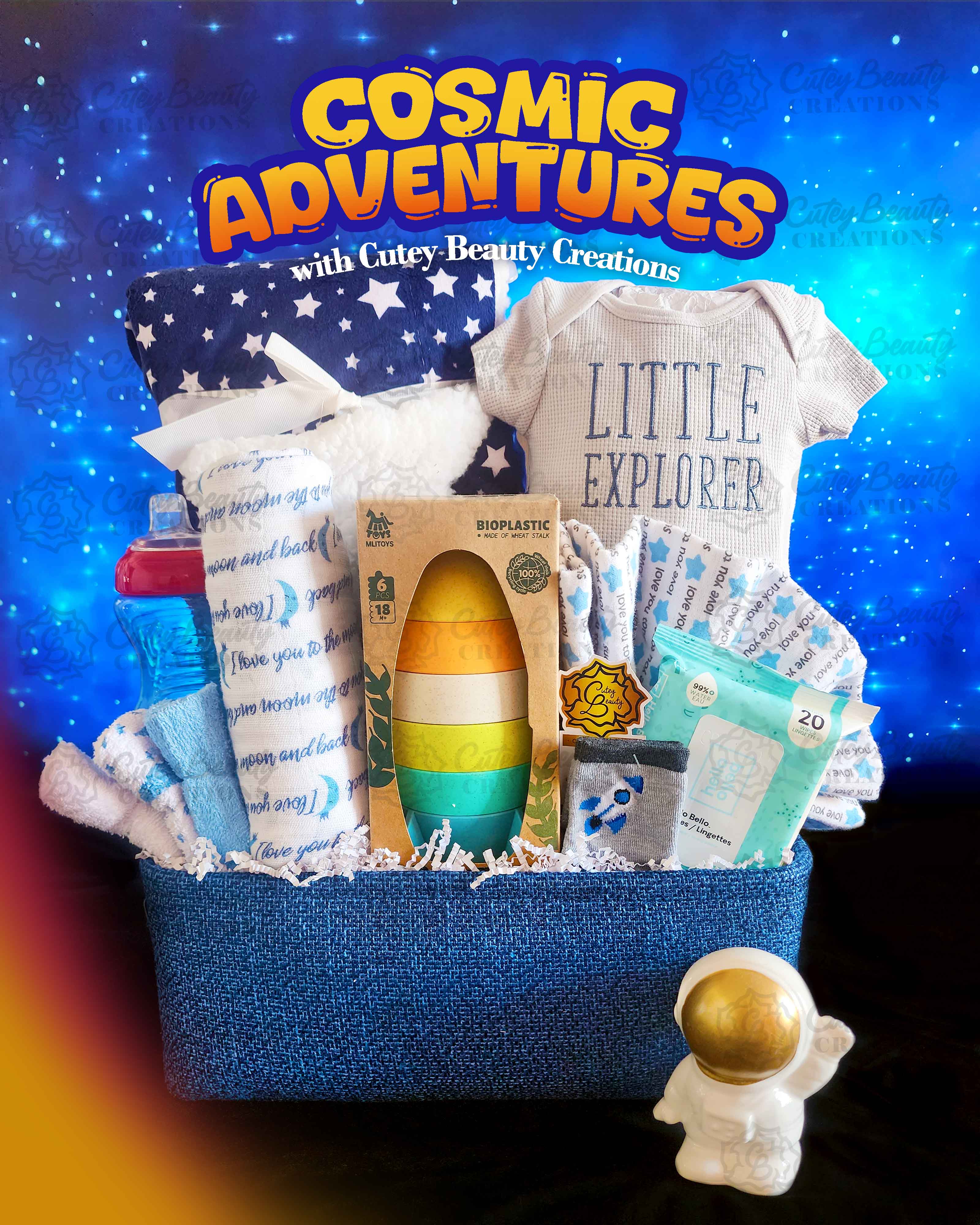 'Cosmic Adventures' Baby Gift Basket